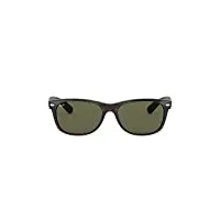 ray-ban lunettes de soleil, unisexe, adulte, 55 mm, couleur de monture: tortue/verre:vert(polarized green classic g-15)