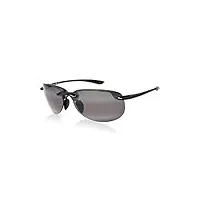 maui jim hapuna gloss black polarised 414-02 designer lunettes de soleil
