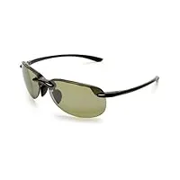 maui jim hapuna gloss black polarised ht414-02 designer lunettes de soleil