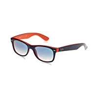 ray-ban lunettes de soleil, unisexe, adulte, 55 mm, couleur de monture: bleu, orange/verres:bleu(light blue gradient)