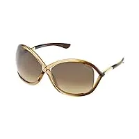 tom ford lunettes de soleil whitney ft 0009 transparent brown shaded/light brown 64/14/110 femme
