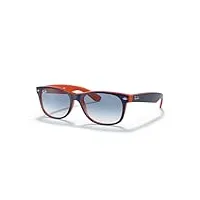 ray-ban unisex-adultes nouveau wayfarer ray-ban nouveau wayfarer lunettes de soleil, rb 2132 52 789/3f 52 mm blue orange, grey gradient