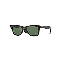 ray-ban - wayfarer 2140 902 - lunettes de soleil mixte - marron, 50