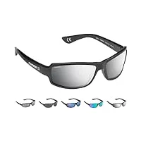 cressi ninja sunglasses - lunettes flottantes de soleil pour hommes, noir-lentille miroir silver, taille unique