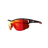 julbo aero lunettes de soleil homme, noir/rouge, taille unique
