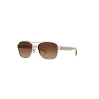 coach womens sunglasses (hc7064) gold/brown metal - non-polarized - 56mm
