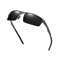 duco hommes lunettes de soleil polarisées de style sportif uv400 8550 (gunmetal/gris)