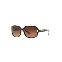coach womens l149 sunglasses (hc8169) black/brown plastic - non-polarized - 57mm
