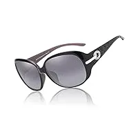 duco lunettes teintées classiques grands verres lunettes de soleil polarisées 100% protection uv 6214 (violet)