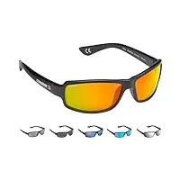 cressi ninja sunglasses - lunettes flottantes de soleil pour hommes, noir-lentille miroir vert, taille unique