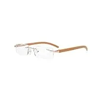eyekepper lunettes de vue/lunettes de lecture branches en bois style percee de belle couleur pour homme femme +1.50