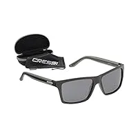 cressi rio-sunglasses lunettes de soleil mixte, noir/lentilles gris foncé, unisexe