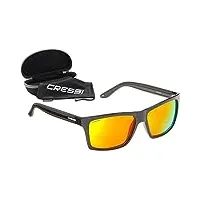 cressi rio-sunglasses lunettes de soleil mixte, noir/lentilles jaune, unisexe