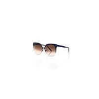 marni lunettes de soleil curve me101s blue/light brown shaded 56/17/140 femme