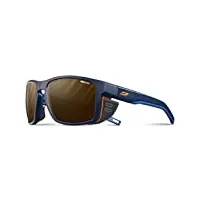 julbo mixte shield lunettes de soleil, bleu/bleu/orange, taille unique eu
