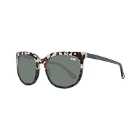 superdry sdphoenix 108 lunettes de soleil unisexe blanc brillant gris tort/vert vintage taille 55-22-140 mm, blanc