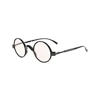 eyekepper lunettes filtre lumiere bleue - anti uv anti eblouissement anti fatigue - lunettes de vue vintage ronde style professeur (noir,+1.00)