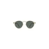 komono devon metal prosecco lunettes de soleil unisexes rondes en bio-nylon pour homme et femme avec protection uv et verres résistants aux rayures