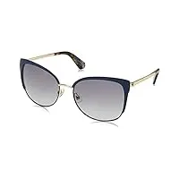 kate spade genice/s sunglasses, blue havana, 57 mm unisex