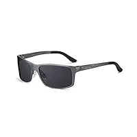 duco nouvelles lunettes de soleil polarisées lunettes de vue style pilote 9018 (gunmetal)
