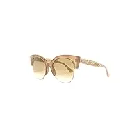 jimmy choo raffy/s 24 lunettes de soleil, nudeglttnude/bw brown, 56 femme