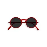 izipizi shape #g lunettes de soleil, verres gris doux et cristal rouge, taille unique mixte
