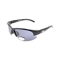 rapid eyewear hommes et femmes lunettes de soleil polarisées bifocales + 2.50. lunette avec segment de lecture pour sport, conduite, pêche, golf etc.