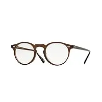 oliver peoples lunettes de vue gregory peck ov 5186 washed dark brown 47/23/150 homme
