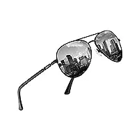 duco nouveau design lunettes de soleil classique rétro style lunettes de soleil polarisées en miroir filtre catégorie 3 ce 3025k (noir)
