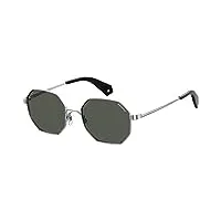 polaroid pld 6067/s sunglasses, 79d/m9 silver black, 53 mixte