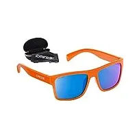cressi spike sunglasses lunettes de soleil sportif adulte unisexe, orange/mirrored verres bleu, taille unique