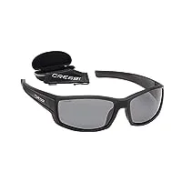 cressi hunter sunglasses lunettes de soleil sportif adulte mixte, noir/verres fume, taille unique