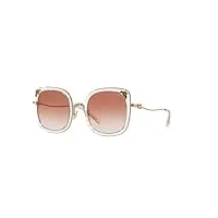 coach lunettes de soleil hc 7101b rose gold crystal/pink shaded 53/23/140 femme