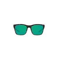 costa del mar panga lunettes de soleil gris mat tortue 580p vert miroir plastique