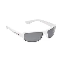 cressi ninja sunglasses - lunettes flexibles de soleil pour hommes, blanc-lentille fumée, taille unique