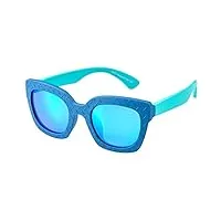 duco lunettes de soleil polarisées de haute hualité pour enfants de 6 à 12 ans (bleu)
