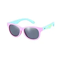 duco lunettes de soleil polarisées de haute hualité pour enfants de 6 à 12 ans (rose/bleu)