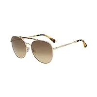 jimmy choo lunettes de soleil abbie/g/s gold/brown shaded 61/17/145 femme