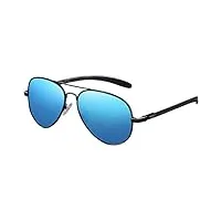 duco lunettes, lunettes de soleil pour hommes en fibre de carbone, 100% anti uv 3025s (bleu)