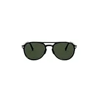 persol 0po3235s lunettes de soleil, black/green, 55 mixte