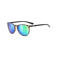 uvex lgl 43 - lunettes de soleil pour hommes et femmes - effet miroir - catégorie de filtre 3 - havanna/green - one size