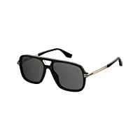 marc jacobs marc 415/s sunglasses, black gold, 56 unisex