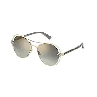 jimmy choo lunettes de soleil sarah/s gold/grey shaded 56/17/140 femme