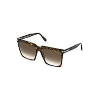 tom ford lunettes de soleil sabrina-02 ft 0764 dark havana/roviex shaded 58/16/140 femme