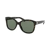 ralph lauren 0rl8180 lunettes de soleil, dark havana/green, 54/18/140 femme