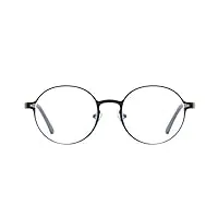 duco lunettes anti lumière bleue anti fatigue oculaire ronde optique monture lunettes de vue pour ordinateur pour femme et homme w010 (noir)