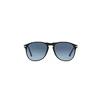persol 0po9649s lunettes de soleil, black/blue shaded, 55 homme