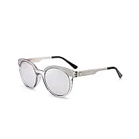 ersd style rétro grande taille décoration métallique protection uv lunettes de soleil pour lunettes de vue unisex-adulte élégant décoratif (couleur : gris)