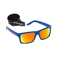 cressi bahia floating sunglasses lunettes de soleil de sport flottantes polarisées anti uv 100% unisex-adult, royal bleu/verres miroir orange, taille unique
