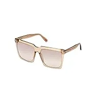 tom ford lunettes de soleil sabrina-02 ft 0764 transparent beige/light violet 58/16/140 femme